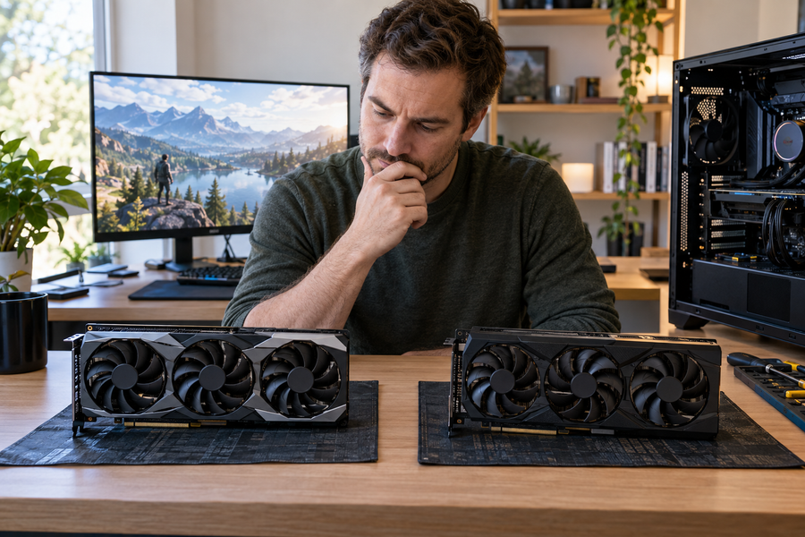 Australian PC builder comparing AMD and NVIDIA graphics cards