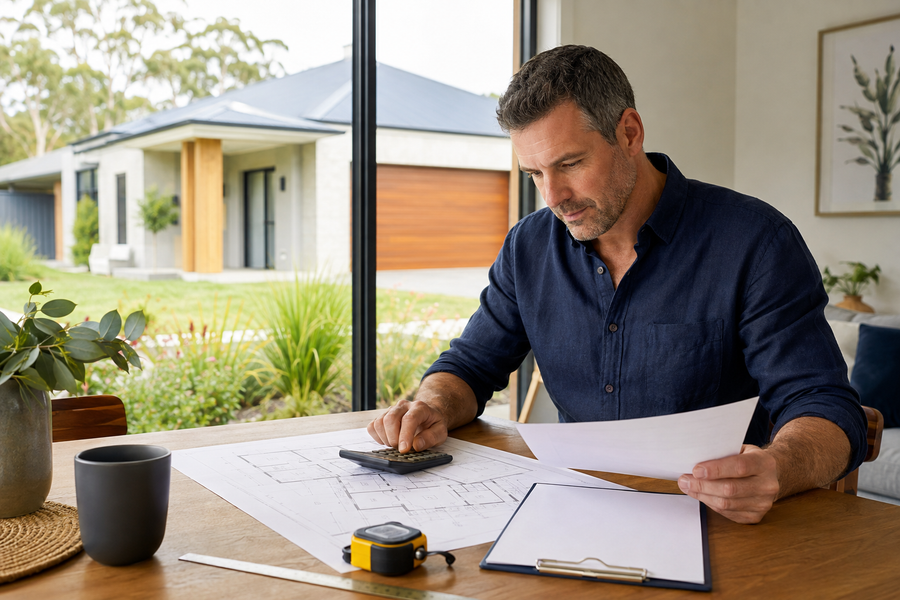 Australian homeowner calculating the correct building insurance cover