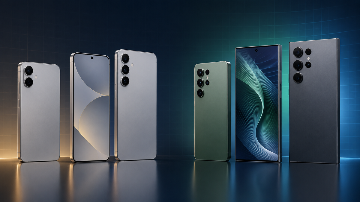 iPhone-style phones compared with Samsung Galaxy-style phones