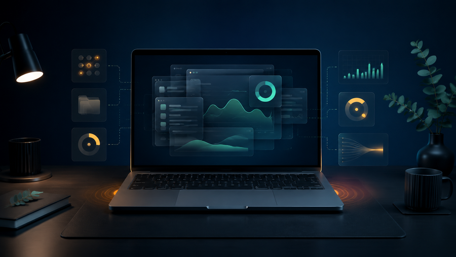 Slow laptop with performance bottleneck indicators